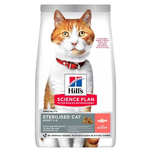 Sterilised Cat torrfoder med lax f枚r fullvuxna katter
