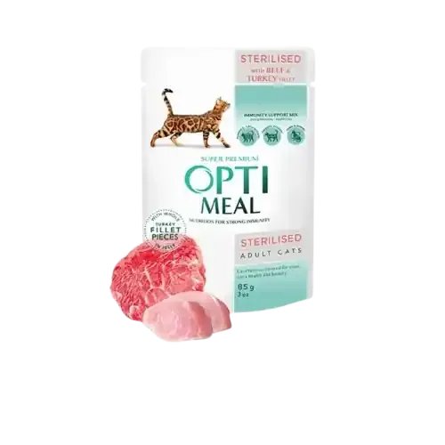 Sterilised Cats With Beef And Turkey Fillet In Jelly 12 x 85 g Rabatter