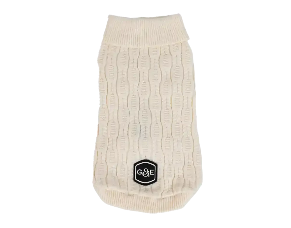 Stickad tröja Comfort, 40cm, Beige Populärt val