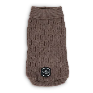 Stickad tr枚ja Comfort Brun
