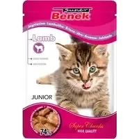 Super Benek Super Chunks Kitten 24 x 100 g – Lamm i sås Billigare