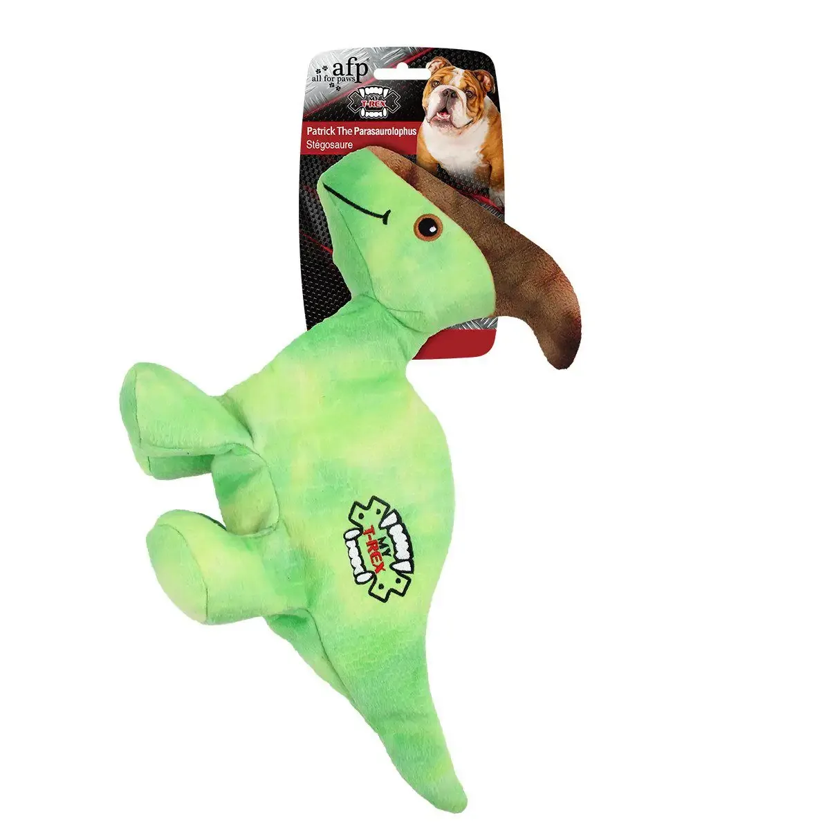 T-rexpatrick – Rolig hundleksak dinosaurie i tyg, ca 30 cm