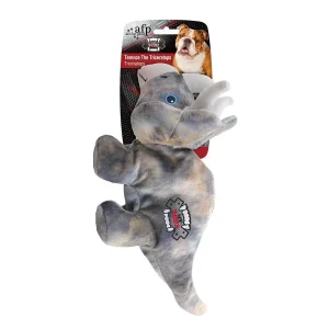 T-rexterence – Hundleksak i tyg formad som triceratops, ca 30 cm