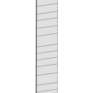 Täcksida för högskåp 39,8 x 200 cm – Raw Oak white