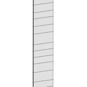 Täcksida för högskåp 39,8 x 208 cm – Raw Oak white
