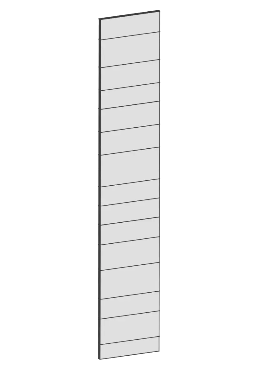 Täcksida för högskåp 39,8 x 208 cm – Raw Oak white