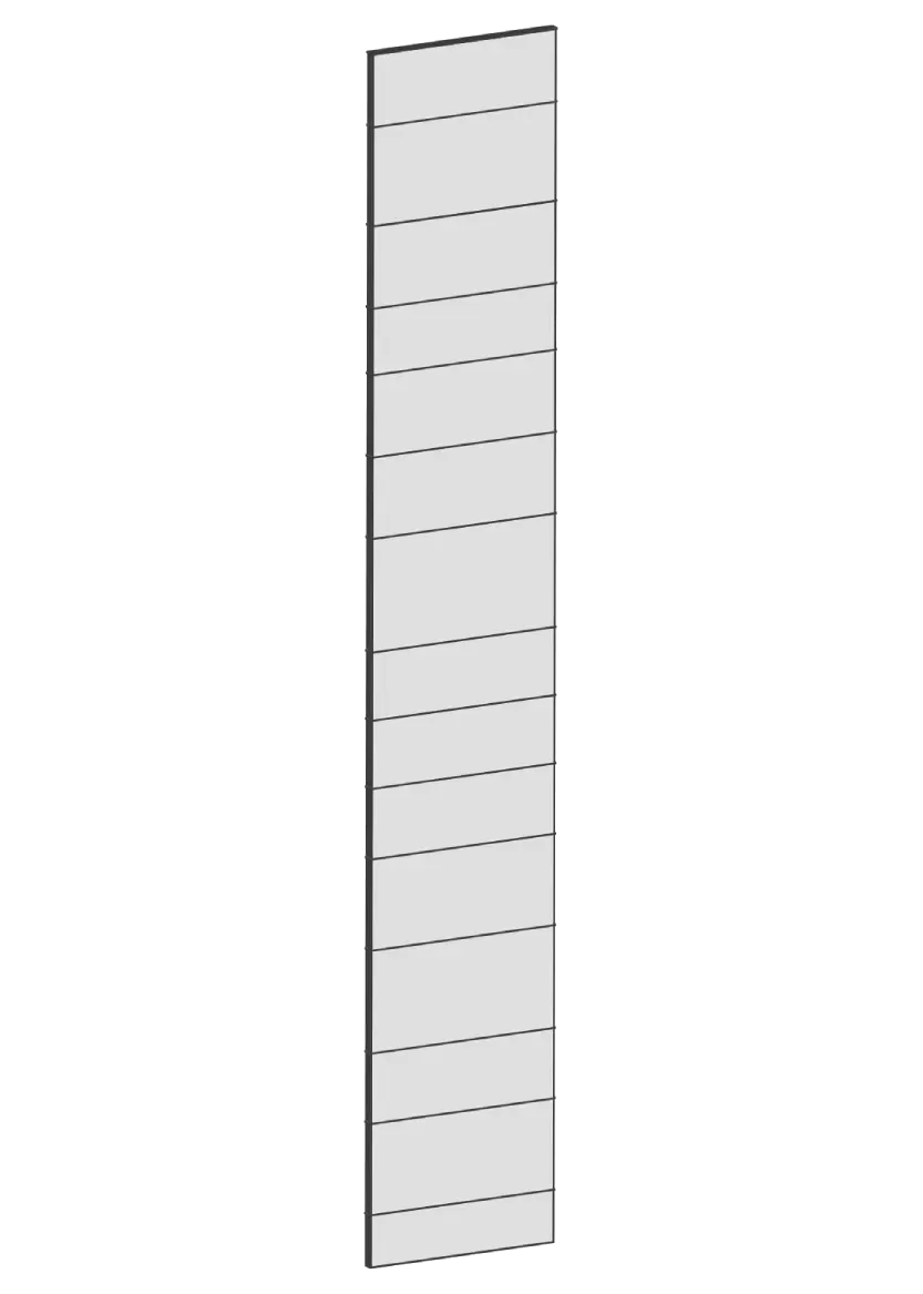 Täcksida för högskåp 39,8 x 240 cm – Raw Oak white