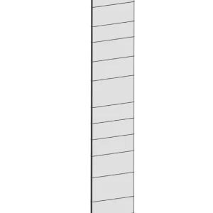 Täcksida för högskåp 39,8 x 248 cm – Raw Oak white