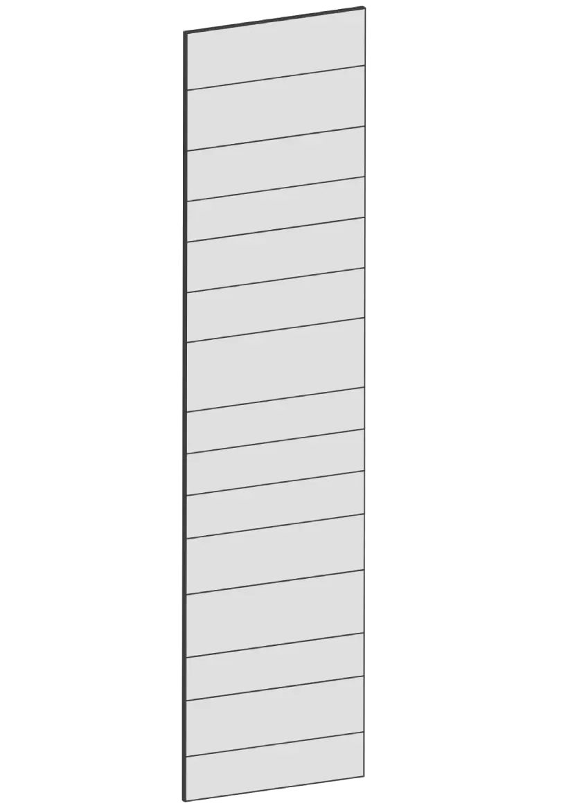 Täcksida för högskåp 62,2 x 248 cm – Raw Oak white