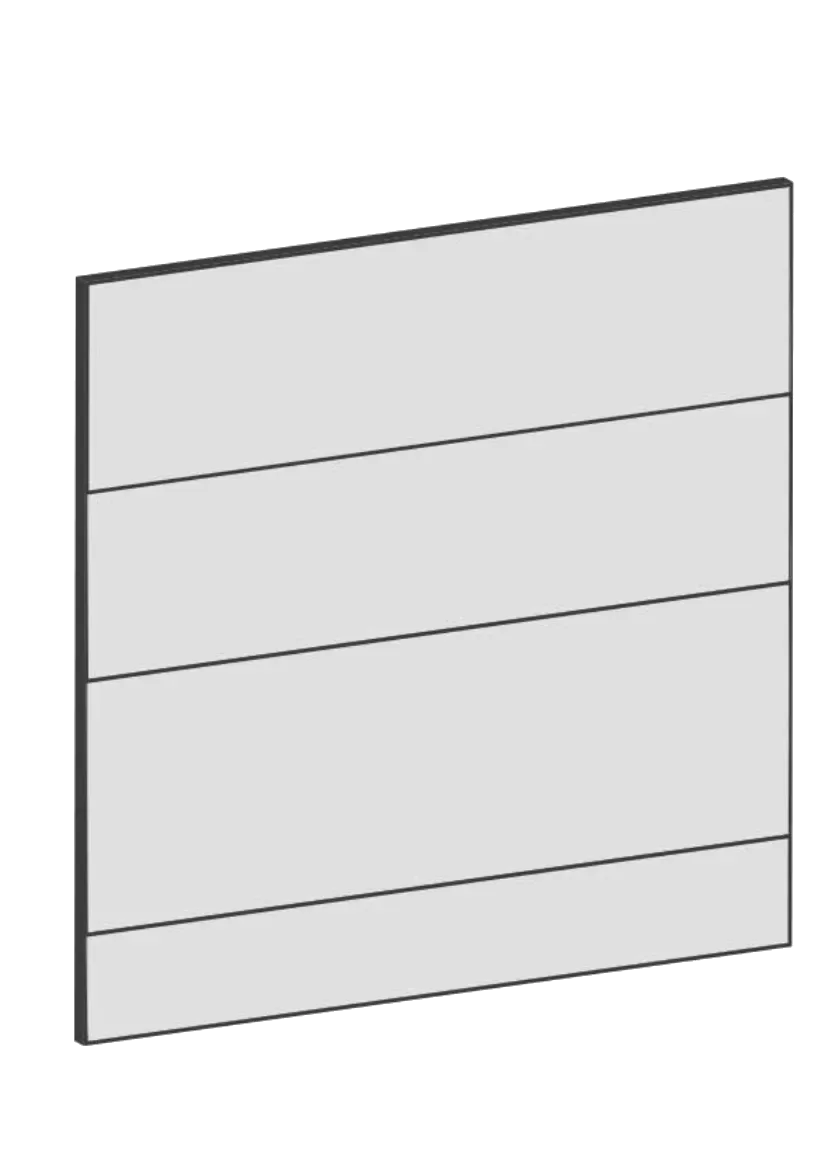 Täcksida för väggskåp 39,8 x 40 cm – Raw Oak white