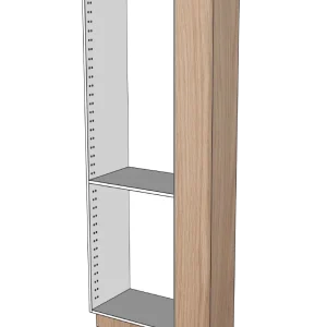 Täcksida i ek för högskåp, rundade hörn – 39,8×208 cm