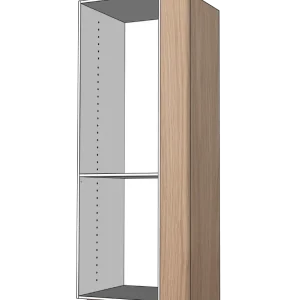 Täcksida i ek för högskåp, rundade hörn 62,2 x 208 cm – Flat Oak