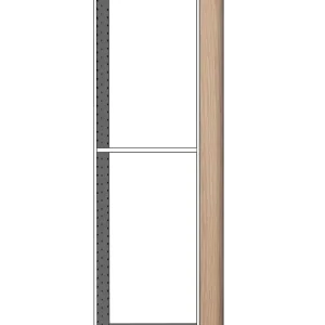 Täcksida i ek för högskåp, rundade hörn – 62,2×228 cm