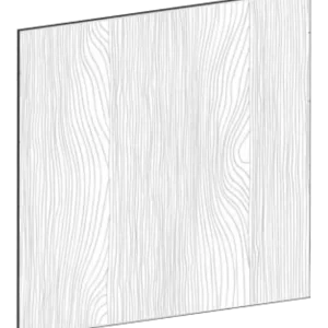 Täcksida i ek, för köksö – 102×88 cm