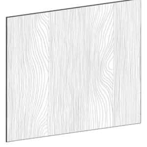 Täcksida i ek, för köksö – 124,4×80 cm