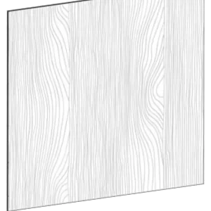 Täcksida i ek, för köksö – 124,4×88 cm
