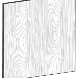 Täcksida i ek, för väggskåp – 39,8×40 cm