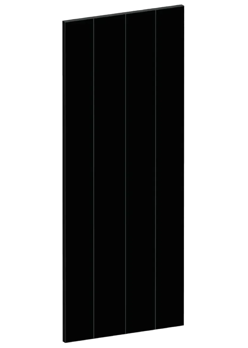 Täcksida i målad ek, för väggskåp – 39,8 x 120 cm