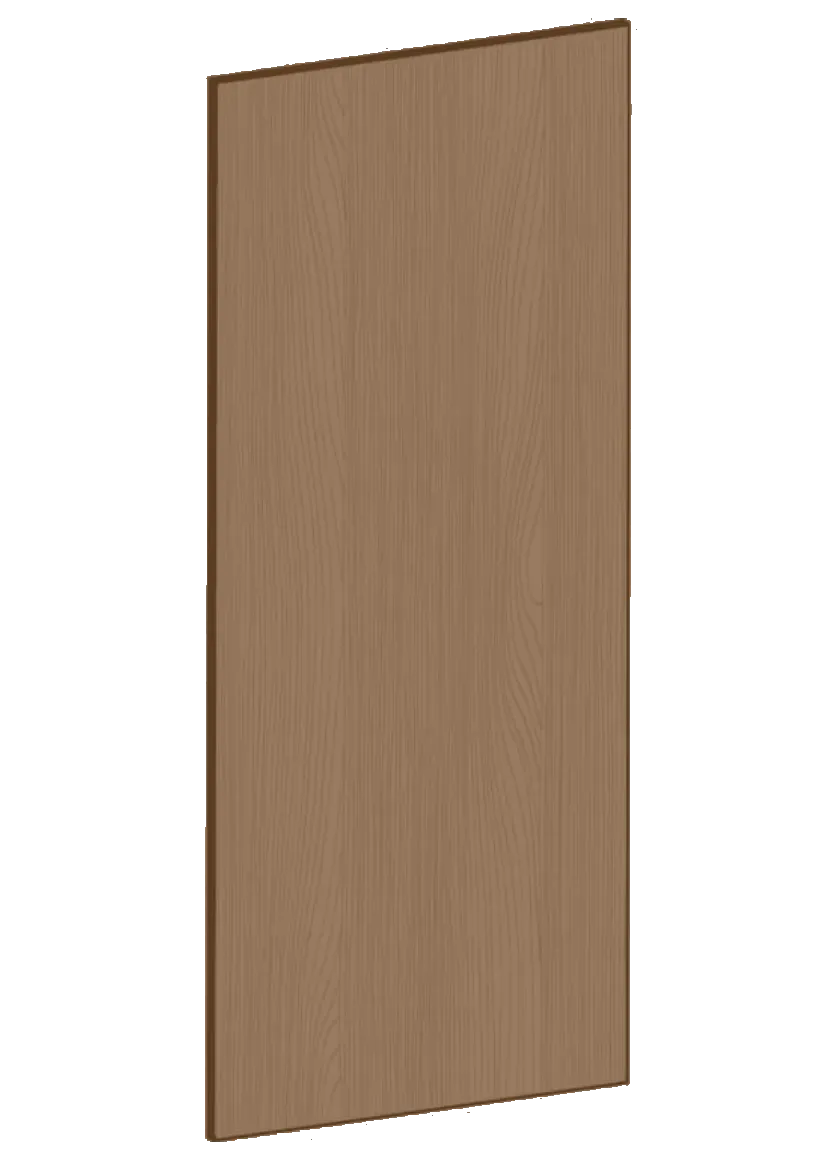 Täcksida i mörk ek, för högskåp – 62,2 x 148 cm