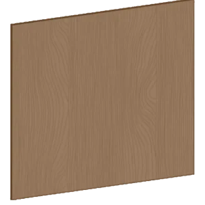 Täcksida i mörk ek, för köksö – 102 x 80 cm