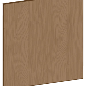 Täcksida i mörk ek, för väggskåp – 39,8×40 cm