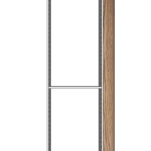 Täcksida i mörk ek, rundat hörn för högskåp – 39,8 x 208 cm