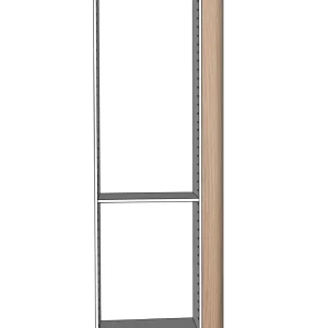 Täcksida i mörk ek, rundat hörn för högskåp – 39,8 x 228 cm
