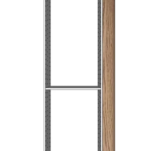 Täcksida i mörk ek, rundat hörn för högskåp – 62,2 x 208 cm