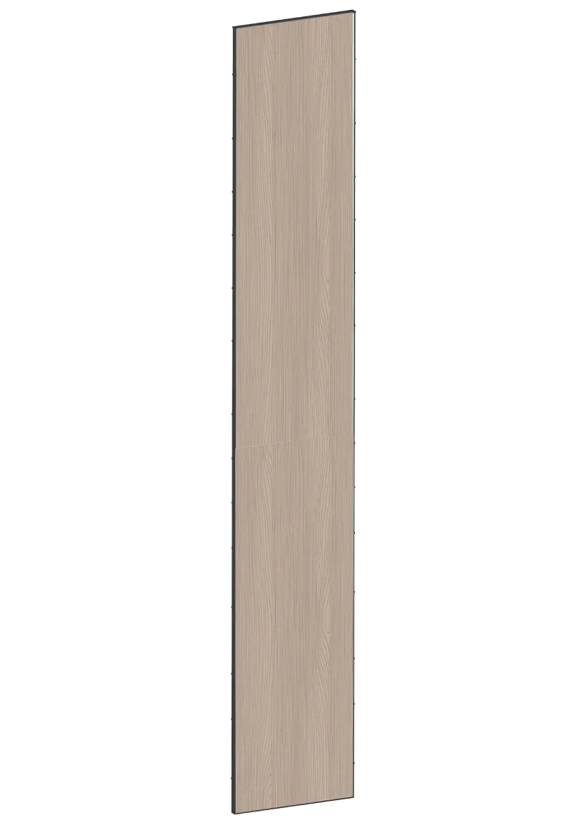 Täcksida i valnöt, för högskåp – 39,8 x 240 cm