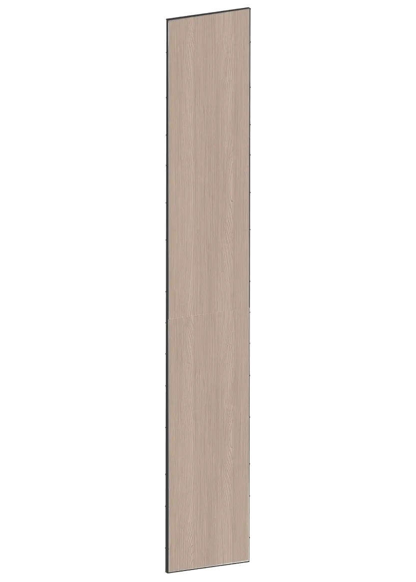 Täcksida i valnöt, för högskåp – 39,8 x 248 cm