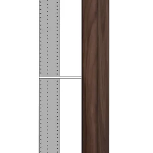 Täcksida i valnöt, med rundat hörn för högskåp – 62,2 x 248 cm