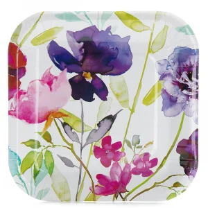 TALLRIK* 23cm 8p fyrkantig Watercolor* plastic free