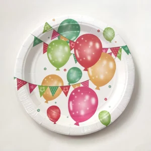 TALLRIK* 23cm 8p rund Ballonger* olika färg plastic free