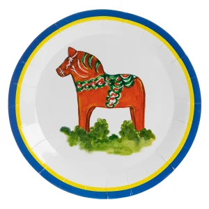 TALLRIK 23cm 8p rund Dalahäst (Elf) kampanj*