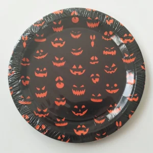 TALLRIK* 23cm 8p rund Halloween pumpor plastic free beställningsvara