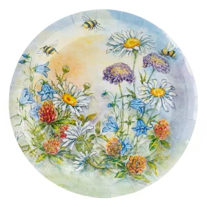 TALLRIK* 23cm 8p rund Sommarblom.(Elf) plastic free