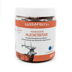 TassaFritt frystorkat hundgodis hjort – 80g