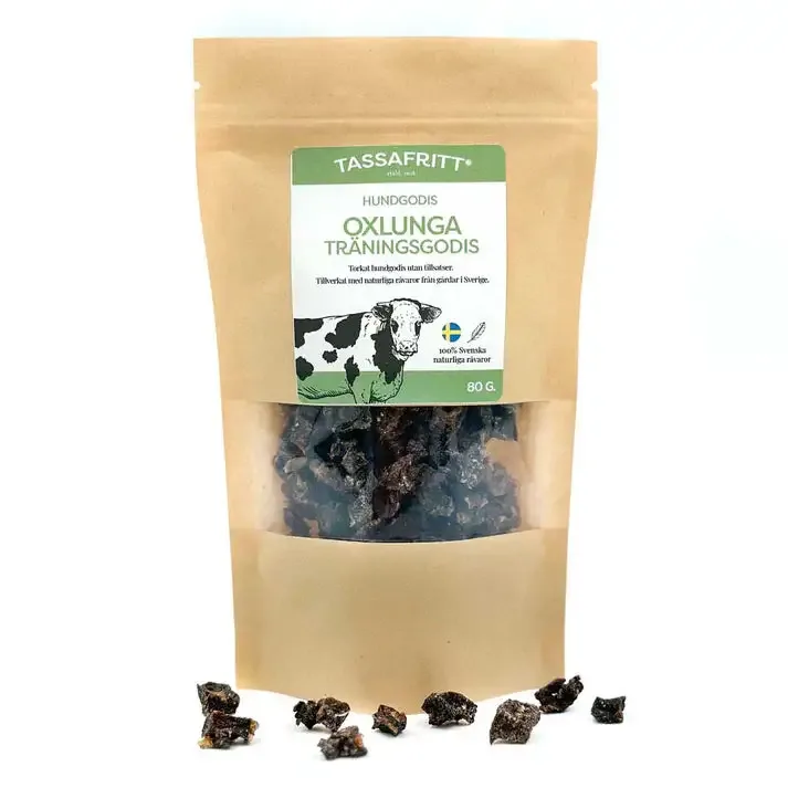 TassaFritt – Svensk oxlunga i minibitar (80g)