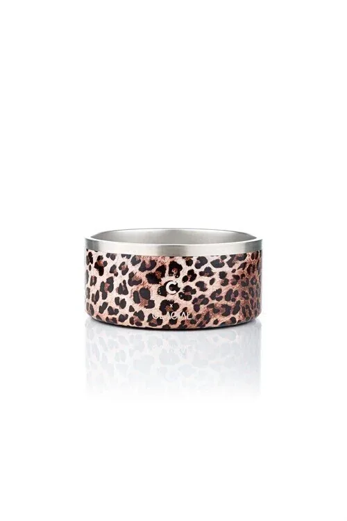 Termoskål 900ml, rostfri, leopard