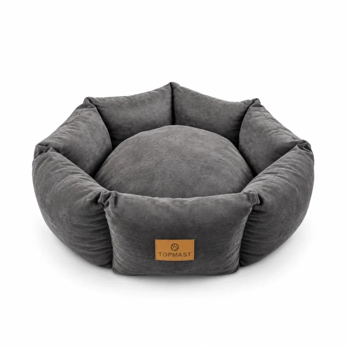 Topmast ComfyNest Hund- & Kattbädd – 62 cm – Antracit