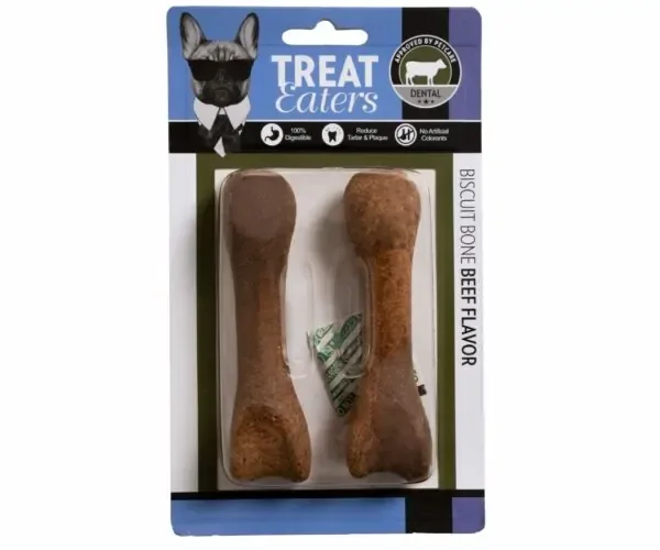 Treateaters Biscuit Bone S – Tuggben med biffsmak 2-Pack