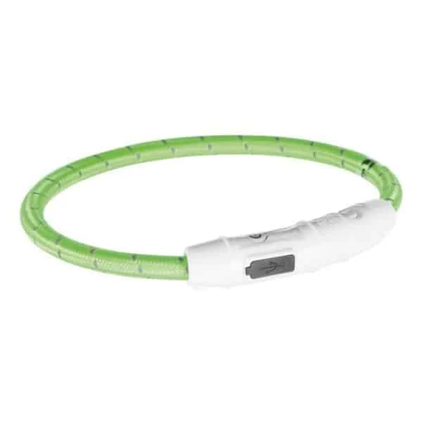 Trixie Flash Light Ring halsband – limegrön