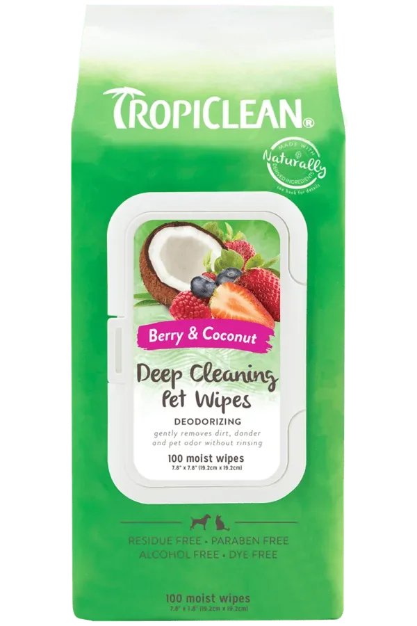 Tropiclean Deep Cleaning Wipes