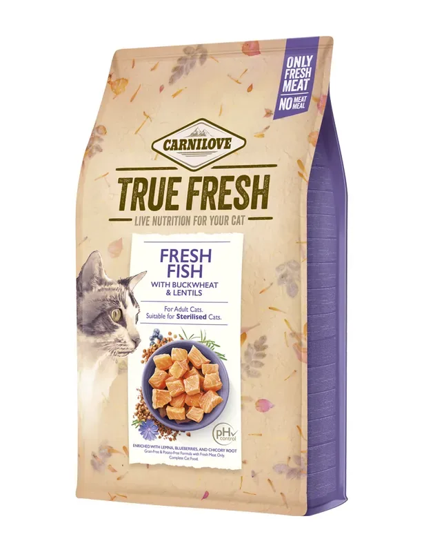 True Fresh Fish Torrfoder för katt 340g Populär