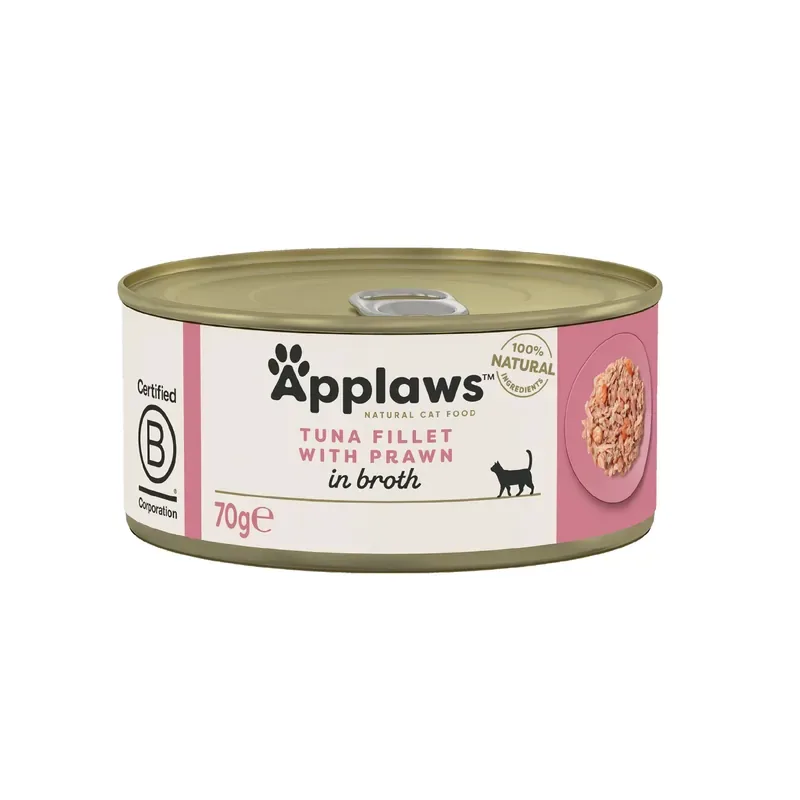 Trygg betalning Applaws katt konserv Tuna Fillet & Prawn – 70 g