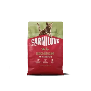 Trygg betalning Carnilove Active Cat Dry Duck & Pheasant for Sterilised Adult All Breeds – 2 kg