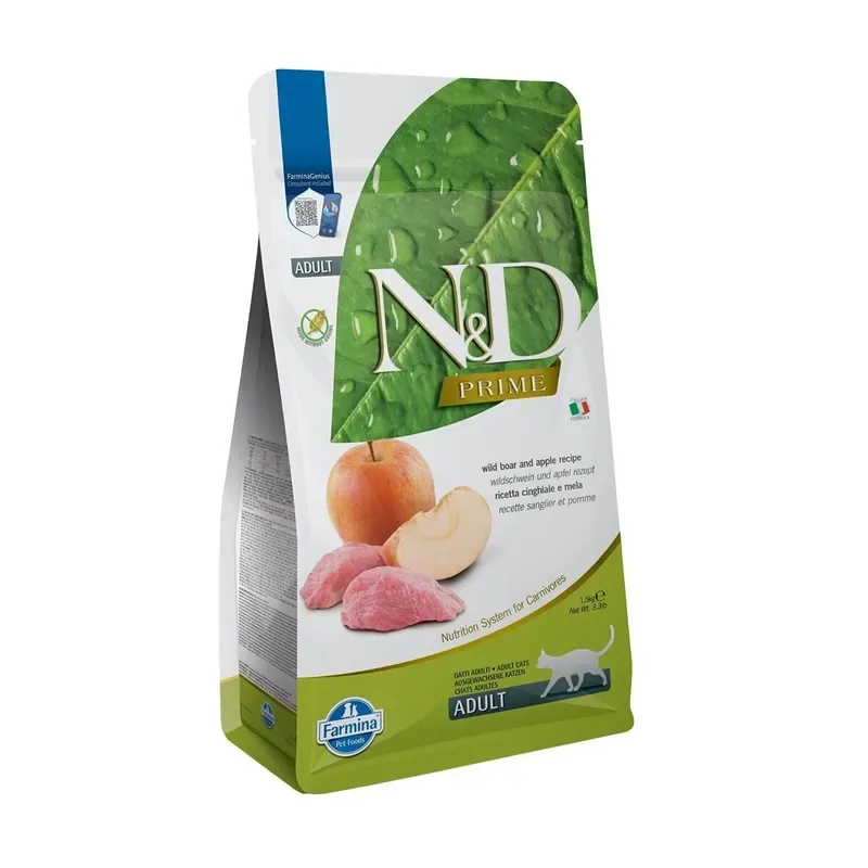 Trygg betalning Farmina N&D Prime Cat Wild Boar & Apple 1,5 kg