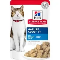 Trygg betalning Hill‘s Science Plan Mature Adult 7+ med havsfisk + kyckling – Ekonomipack 48 x 85 g havsfisk