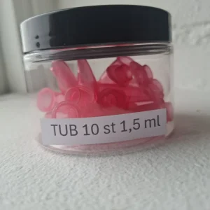 Tub med lock, rosa 1,5ml 10-pack