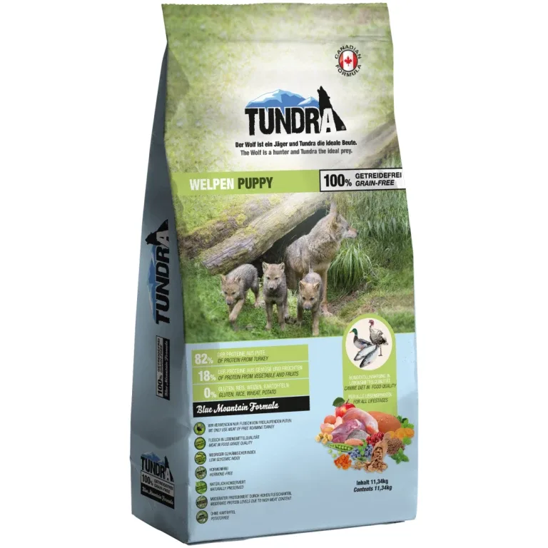 Tundra valpfoder – Torrfoder med anka, kalkon och lax